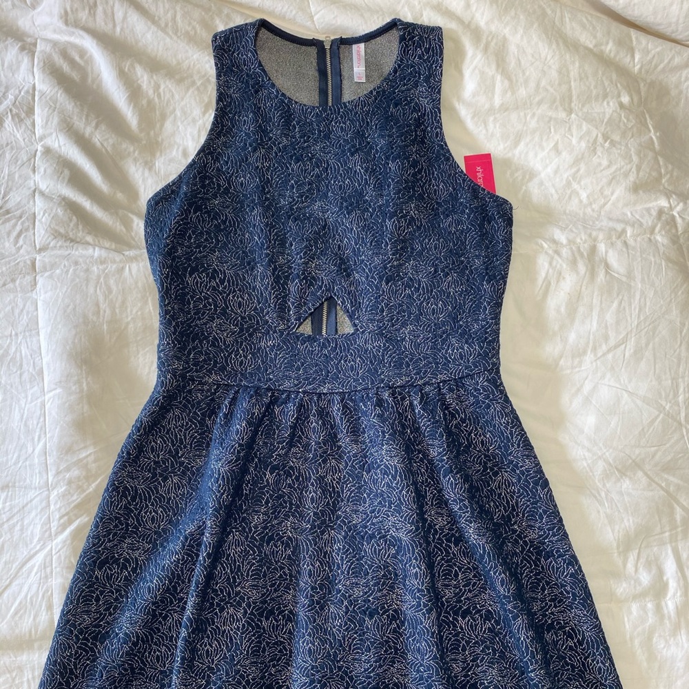 Navy Dress with cut out